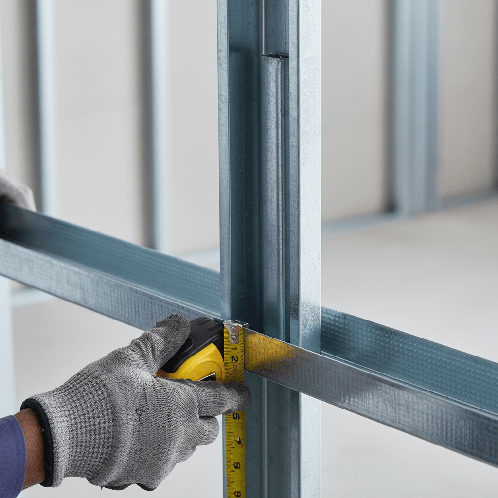 JIB Galvanized Partition Track for Drywall Systems - 75 × 25 × 3000 mm (0.5 mm)