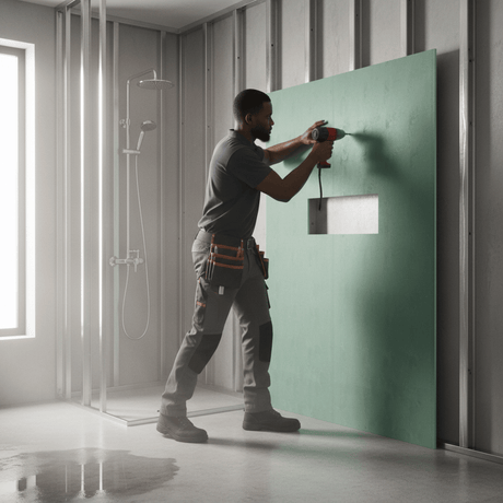 JIB JIB Moisture-Resistant Plasterboard 1200 × 2400 mm - 12.5 mm