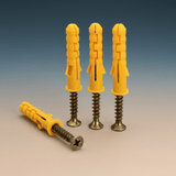 JIB JIB Nylon Wall Plug with Screws - 6 mm (100 Pieces)