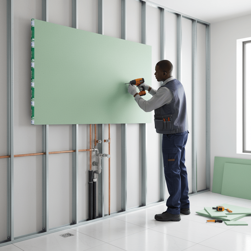 JIB Knauf Moisture-Resistant Plasterboard 1200 × 2400 mm - 12.5 mm