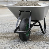 JIB Light-Duty Single-Wheel Construction Wheelbarrow - Rust-Resistant Steel