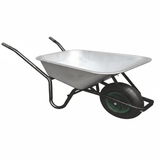 JIB Light-Duty Single-Wheel Construction Wheelbarrow - Rust-Resistant Steel