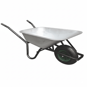 JIB Light-Duty Single-Wheel Construction Wheelbarrow - Rust-Resistant Steel