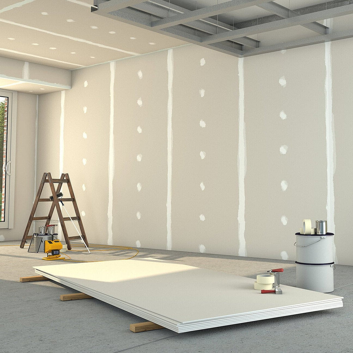 JIB Standard Gypsum Board 1200 × 2400 mm - 9.5 mm (Turkey Made)