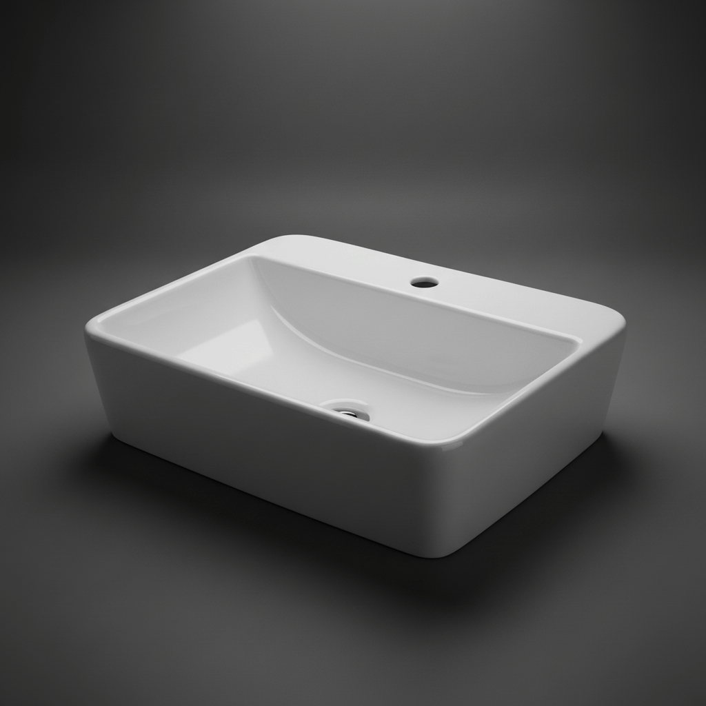 JQ Bathroom Sink Jaquar Aspire Rectangular Shaped TableTop Wash Basin - AIS-WHT-101901