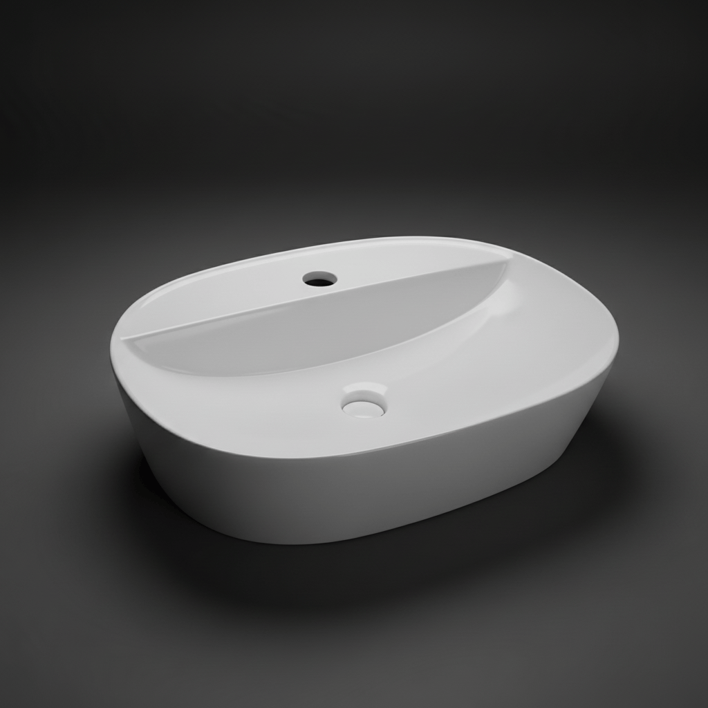 JQ Bathroom Sink Jaquar Designer Oval Countertop Basin - JDS-WHT-25937
