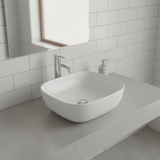 JQ Bathroom Sink Jaquar Rectangular Thin Rim Table Top Basin - JDS-WHT-25909