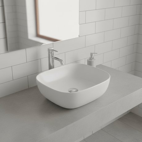 JQ Bathroom Sink Jaquar Rectangular Thin Rim Table Top Basin - JDS-WHT-25909