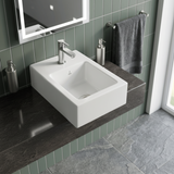 JQ Bathroom Sink Jaquar Table Top Rectangular Basin - JDS-WHT-25801