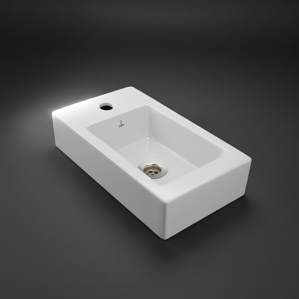 JQ Bathroom Sink Jaquar Table Top Rectangular Basin - JDS-WHT-25801
