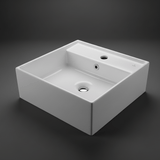 JQ Bathroom Sink Jaquar Table Top Square Continental Wash Basin - CNS-WHT-813
