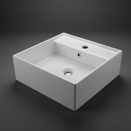 JQ Bathroom Sink Jaquar Table Top Square Continental Wash Basin - CNS-WHT-813