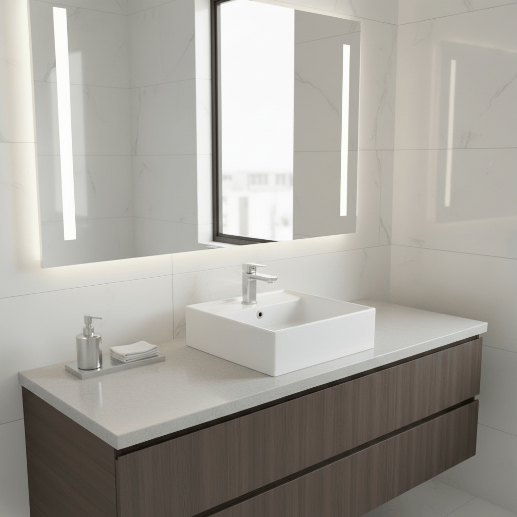 JQ Bathroom Sink Jaquar Table Top Square Continental Wash Basin - CNS-WHT-813