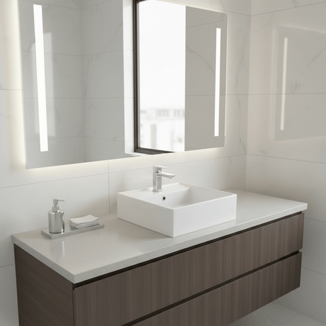JQ Bathroom Sink Jaquar Table Top Square Continental Wash Basin - CNS-WHT-813