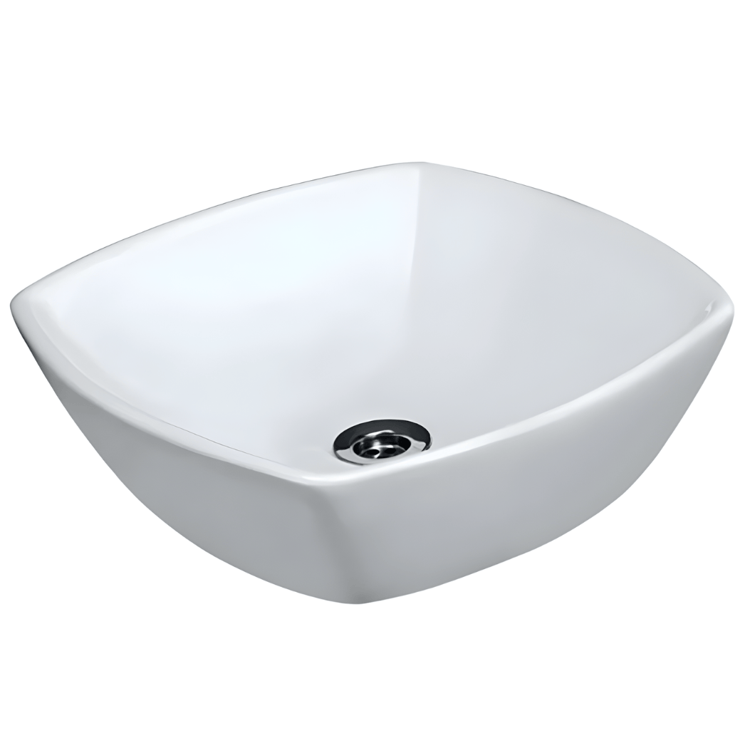 JQ Bathroom Sink Jaquar Table Top White Square Wash Basin - ARS-WHT-39901