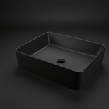 JQ Bathroom Sink Jaquar Thin Rim Table Top Black Matt Basin - JDS-BLM-25907N
