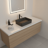 JQ Bathroom Sink Jaquar Thin Rim Table Top Black Matt Basin - JDS-BLM-25907N