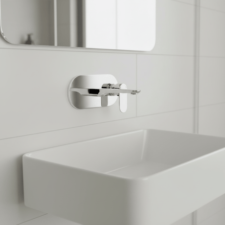 JQ Taps & Faucets Jaquar Wall Mounted Basin Mixer Opal Prime - OPP-CHR-15233NKPM