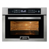 Kaiser compact stainless-steel oven with microwave function on white