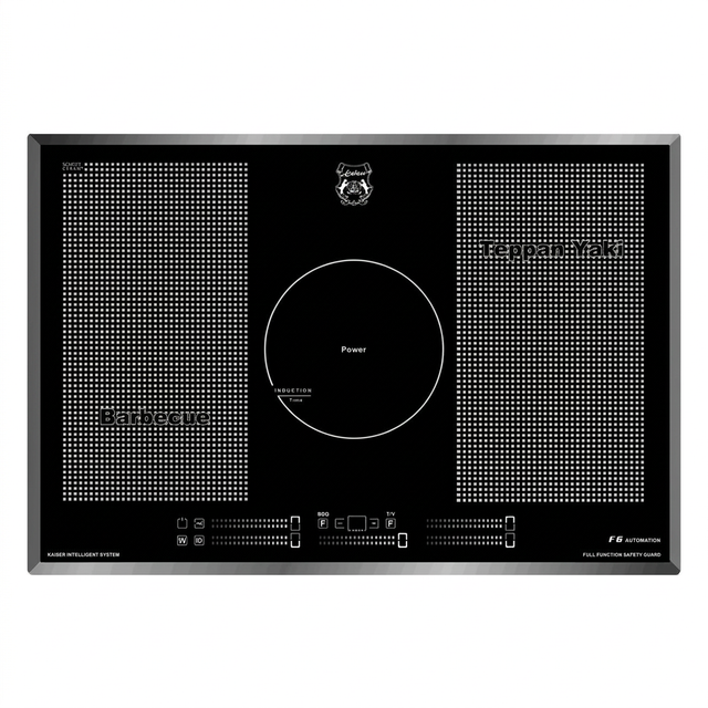 Kaiser La Perle 77cm induction hob on white