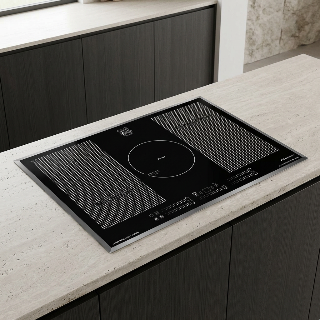 Kaiser La Perle induction hob installed in a contemporary kitchen