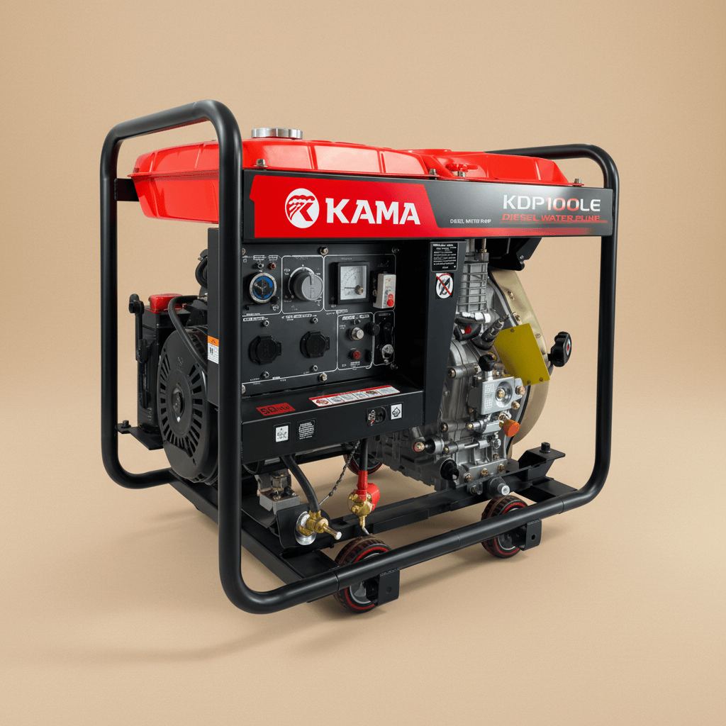 Kama Welding, Generator & Construction Equipment Kama 1.7KW Single Phase Diesel Welding Generator 180A - KDE6500EW