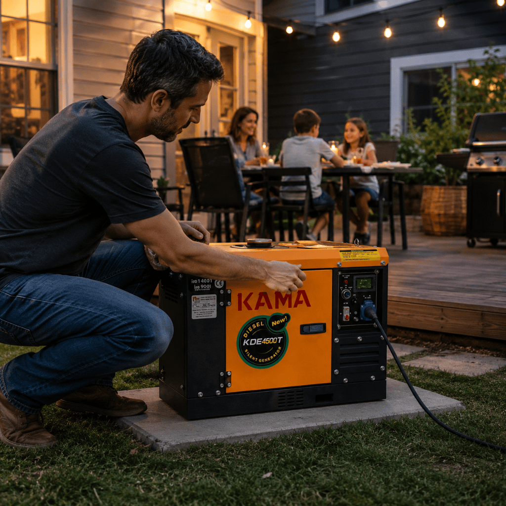 Kama Generator Kama 3.5KVA Single Phase Diesel Generator with Digital Screen – KDE4500T