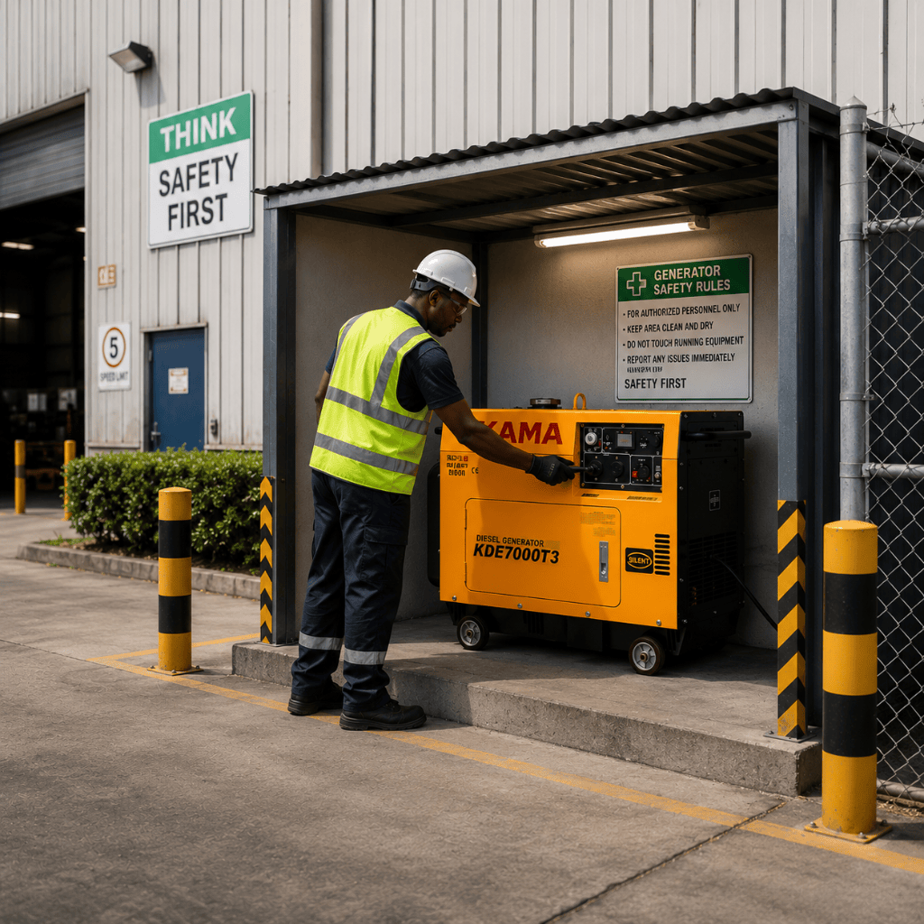 Kama Generator Kama 5.0 KVA Three Phase Diesel Generator with Digital Board – KDE7000T3