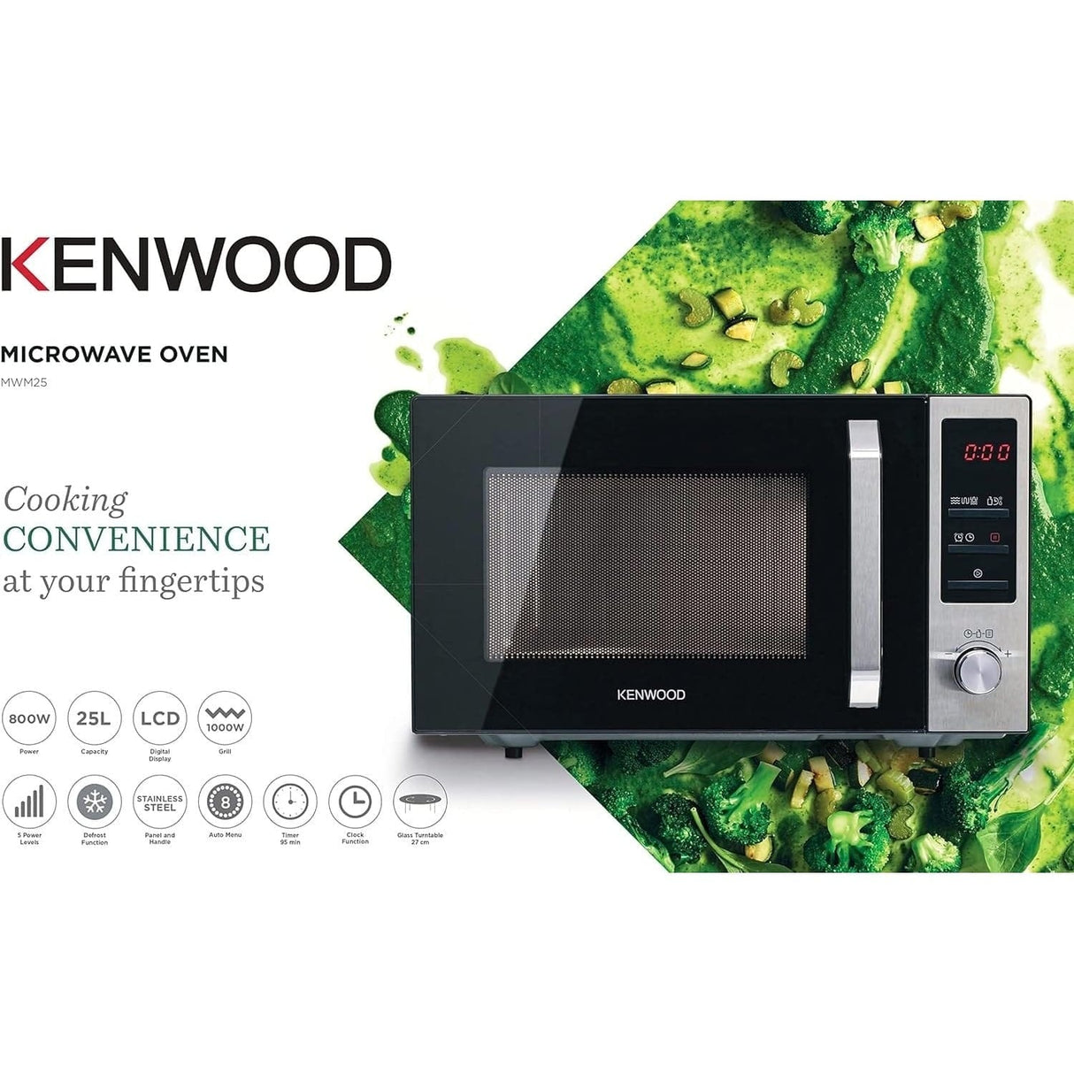 Kenwood Kitchen Appliances Kenwood 25L Microwave Oven 800W - MWM25