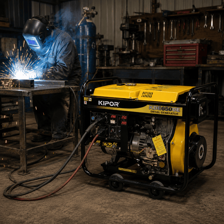 Kipor Welding, Generator & Construction Equipment Kipor 3KVA Single Phase Diesel Welding Generator 180A - KDE5000EW