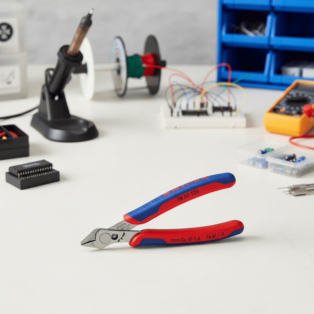Knipex Hand Tools Knipex 125mm Electronic Super Knips Precision Flush Cutter for Fine Wire & Electronics - K-7803125