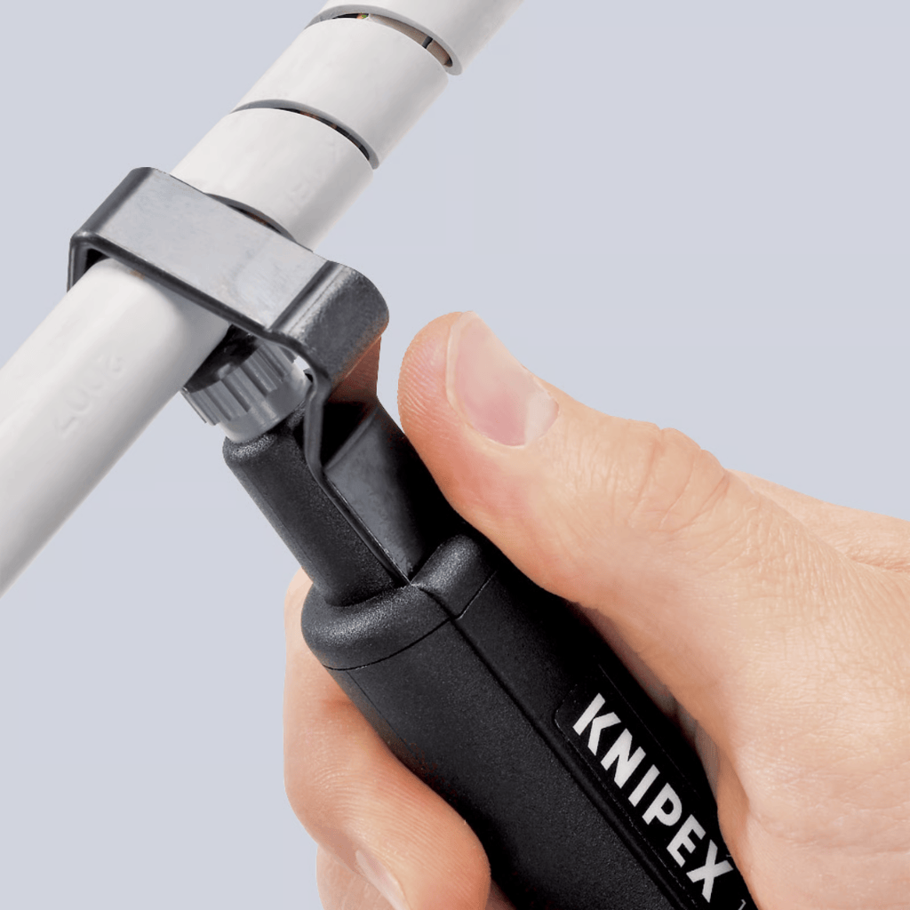 Knipex Hand Tools Knipex 135mm Spiral-Cut Cable Stripping Tool for 6–29mm Round Cables with Adjustable Cutting Depth - K-1630135