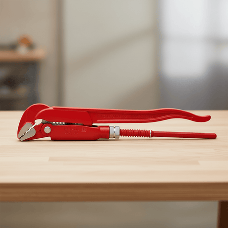 Knipex Hand Tools Knipex 320mm Swedish-Pattern 45° Pipe Wrench for Pipes, Fittings & Nuts up to 42mm - K-8320010