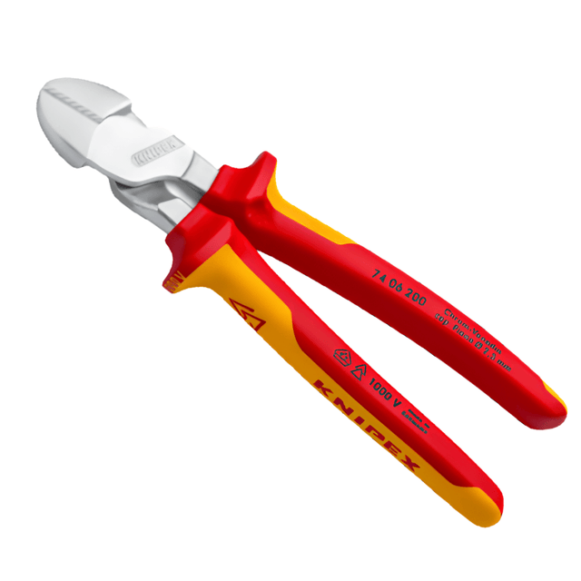Knipex Pliers Knipex High Leverage Diagonal Side Cutting Pliers 1000V 200mm - K-7406200