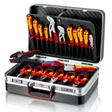 Knipex Hand Tools Knipex Vision24 20-Piece Electrician's Tool Case with VDE Pliers, Cutters, Stripping Tools & Screwdrivers - K-002120