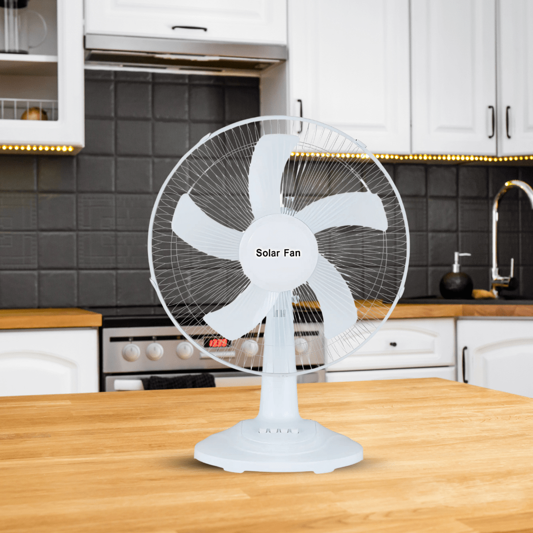 KT Fan & Cooler Rechargeable 16" Solar Fan - C138