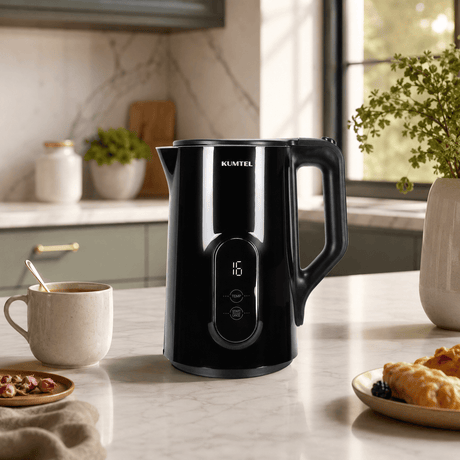 Kumtel Electric Kettle Kumtel 1.7L Double-Wall Smart Kettle with LED Touch Controls & Timer - HMK-09