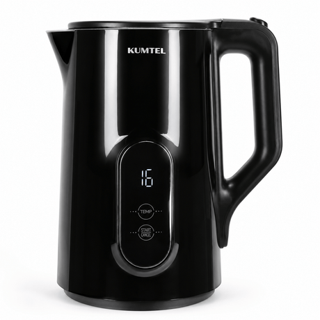 Kumtel Electric Kettle Kumtel 1.7L Double-Wall Smart Kettle with LED Touch Controls & Timer - HMK-09