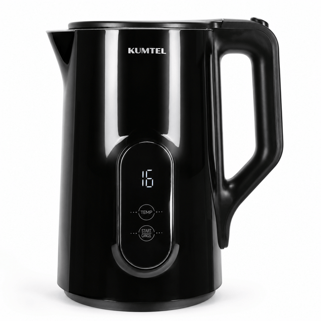 Kumtel Electric Kettle Kumtel 1.7L Double-Wall Smart Kettle with LED Touch Controls & Timer - HMK-09
