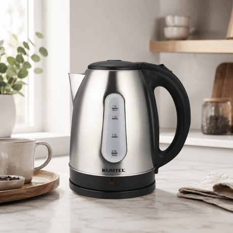 Kumtel Kitchen Appliances Kumtel 1.7L Stainless Steel Electric Kettle with Boil-Dry Protection 2200W - HMK-05