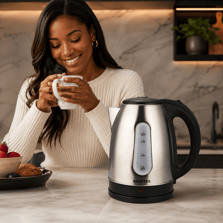 Kumtel Kitchen Appliances Kumtel 1.7L Stainless Steel Electric Kettle with Boil-Dry Protection 2200W - HMK-05