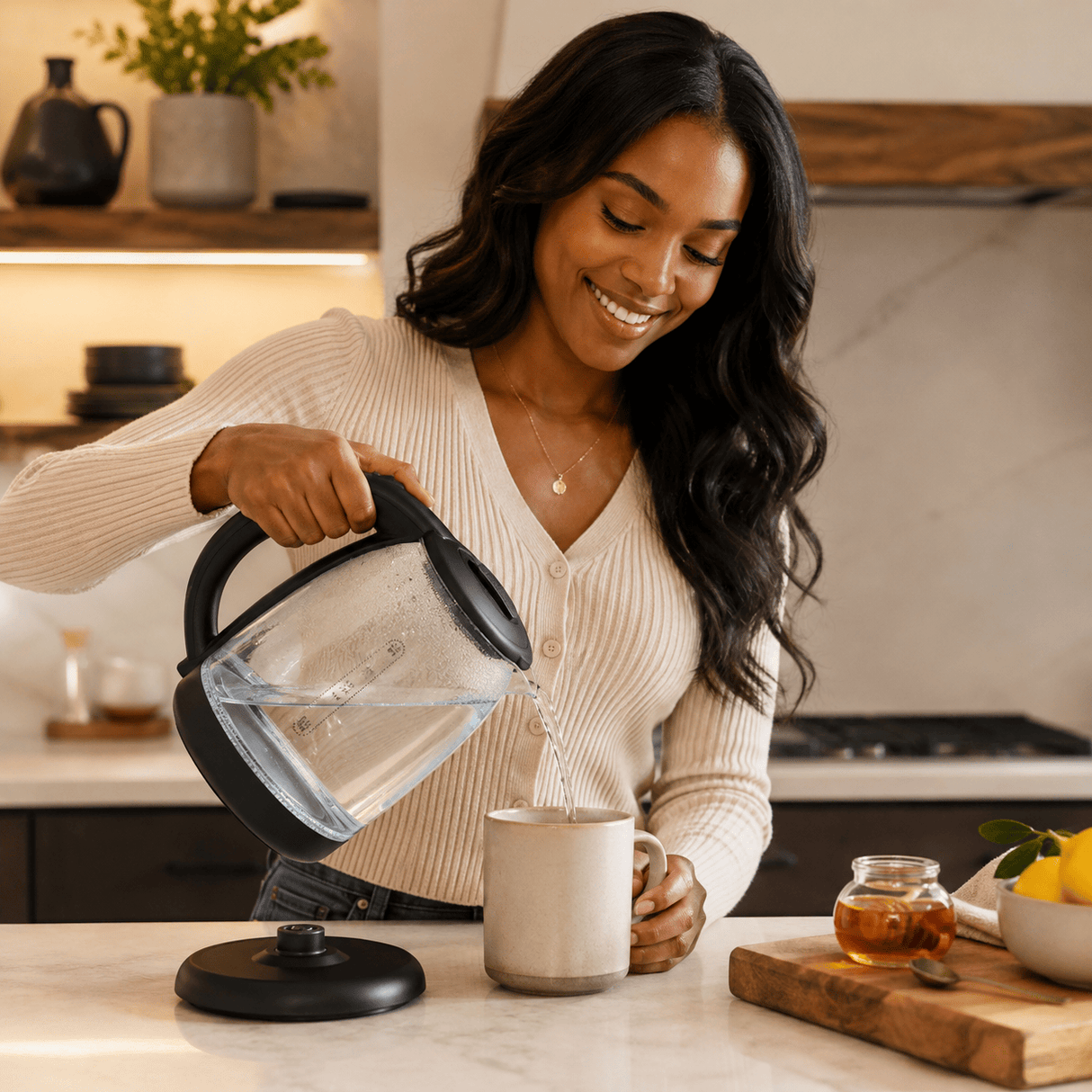 Kumtel Electric Kettle Kumtel 1.8L Illuminated Glass Kettle 1500W - HMKT-15