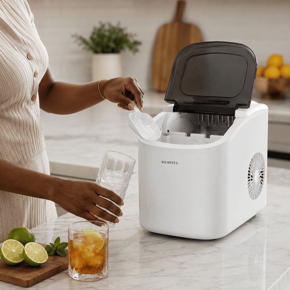 Kumtel Electric Kettle Kumtel 12kg/Day Countertop Bullet Ice Maker - HIM-01