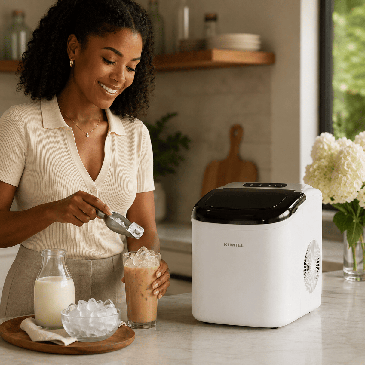 Kumtel Electric Kettle Kumtel 12kg/Day Countertop Bullet Ice Maker - HIM-01