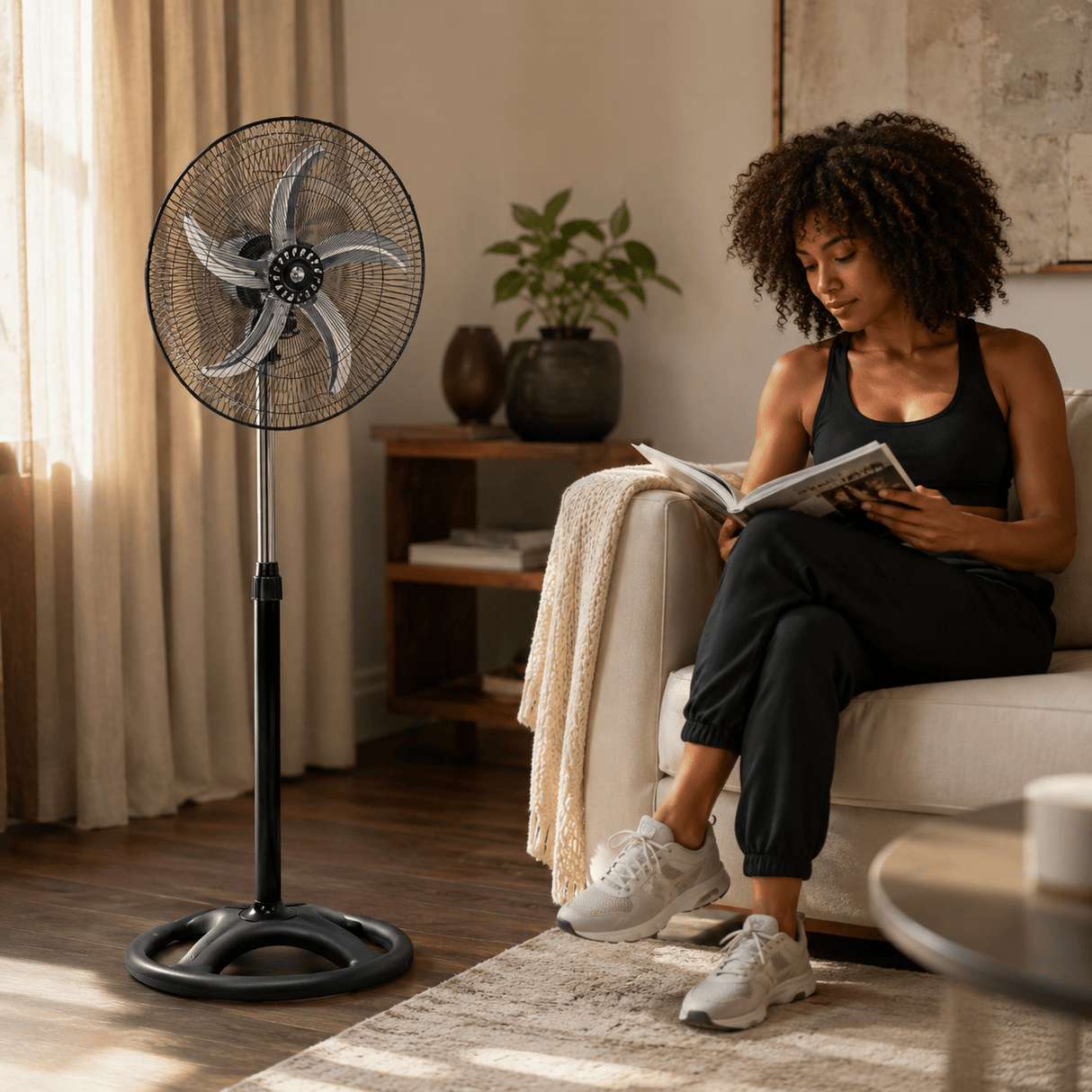 Kumtel Fan & Cooler Kumtel 18-Inch 5-Blade Industrial Pedestal Fan 50W - KTF-310