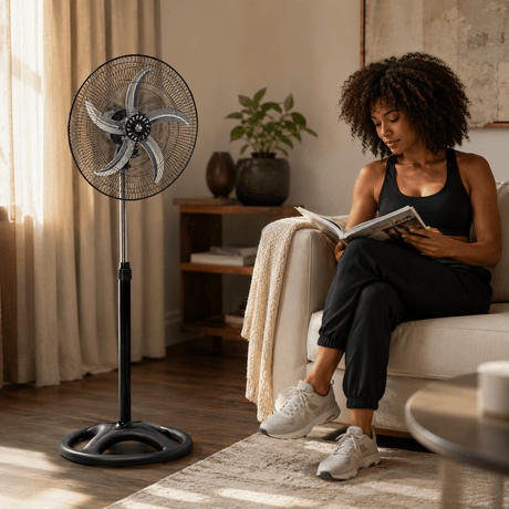 Kumtel Fan & Cooler Kumtel 18-Inch 5-Blade Industrial Pedestal Fan 50W - KTF-310