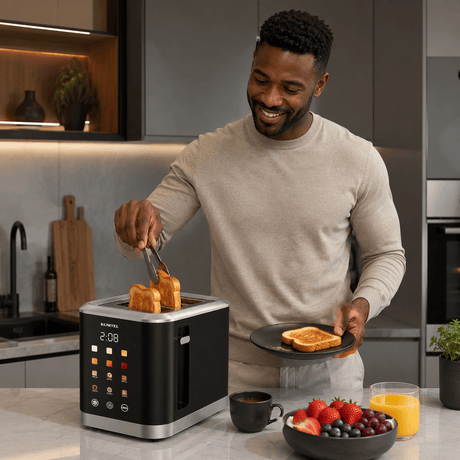 Kumtel Kitchen Appliances Kumtel 2-Slice Touchscreen Toaster with 6 Browning Levels 800W - HTS-03