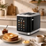 Kumtel Kitchen Appliances Kumtel 2-Slice Touchscreen Toaster with 6 Browning Levels 800W - HTS-03