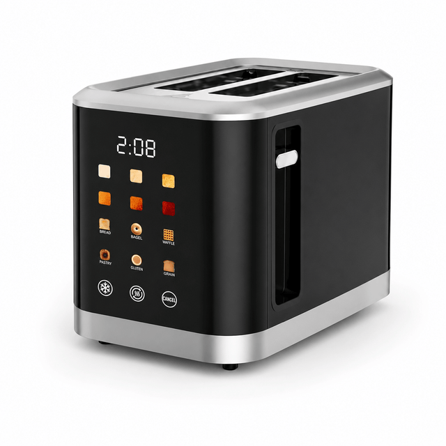 Kumtel Kitchen Appliances Kumtel 2-Slice Touchscreen Toaster with 6 Browning Levels 800W - HTS-03
