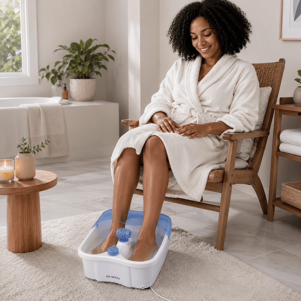 Kumtel Personal Care Tools Kumtel 3.4L 3-in-1 Foot Spa Massager with Heat, Bubbles & Vibration 75W - HFS-01
